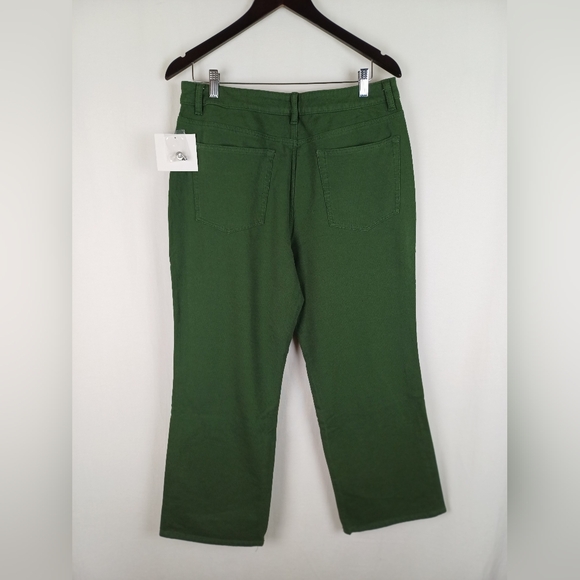 NWOT Quacker Factory Jeans Bootcut Dream Jeannes Dark Olive Size 14 A210151 - Picture 5 of 9